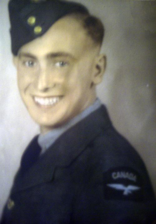 Flight Engineer Jack 'Trapper' Greene, studio portrait